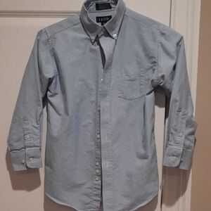 IZOD Boy's Blue Shirt, Button Down, Size Boys 10